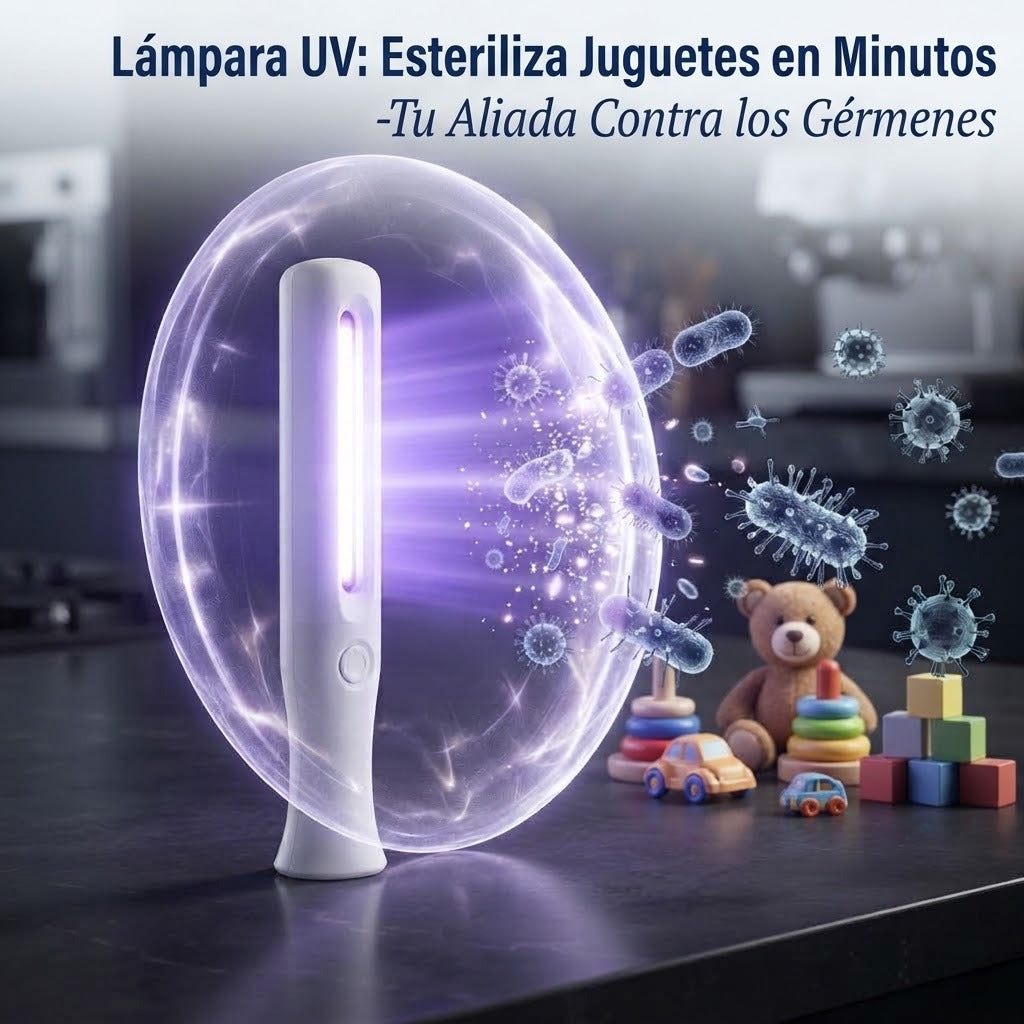 Lámpara UV: Esteriliza Juguetes en Minutos -Tu Aliada Contra los Gérmenes
