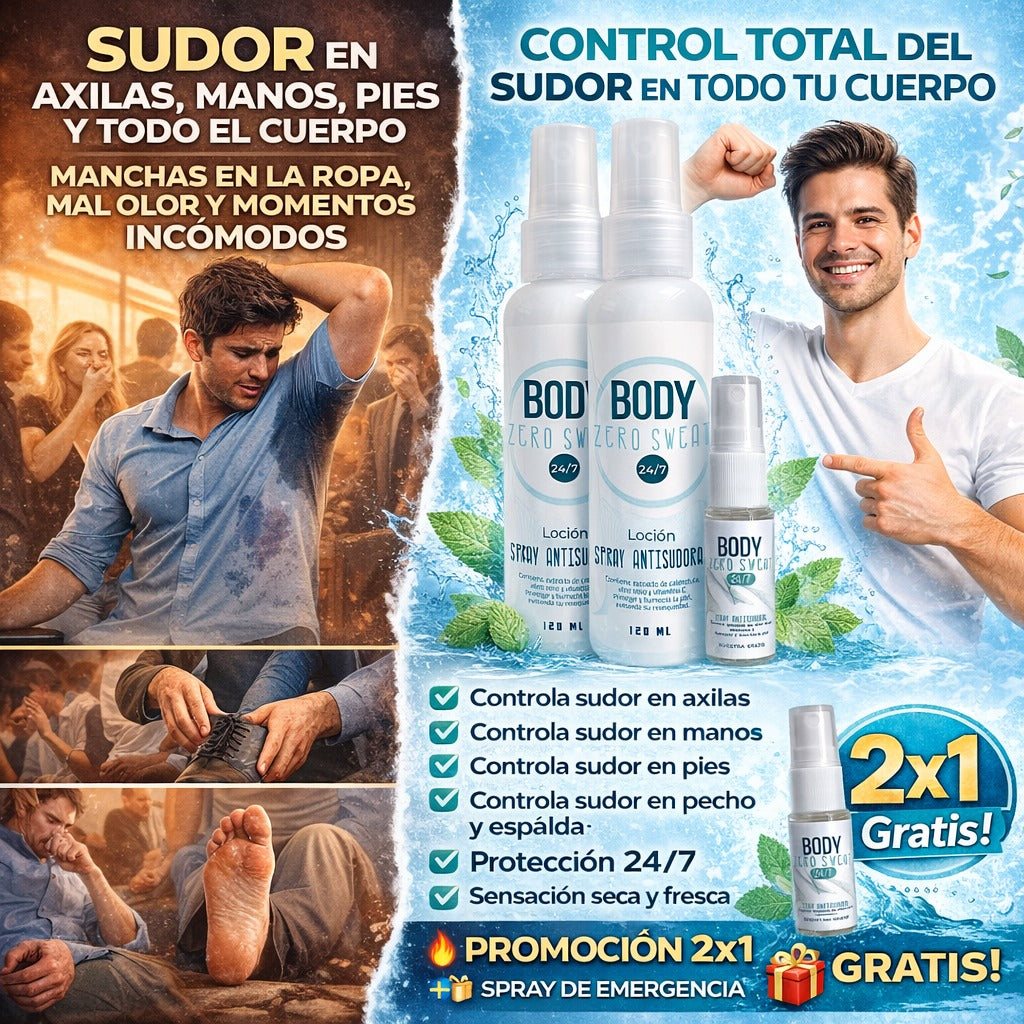 SPRAY FIN AL SUDOR 2X1 -GRATIS SPRAY DE EMERGENCIA