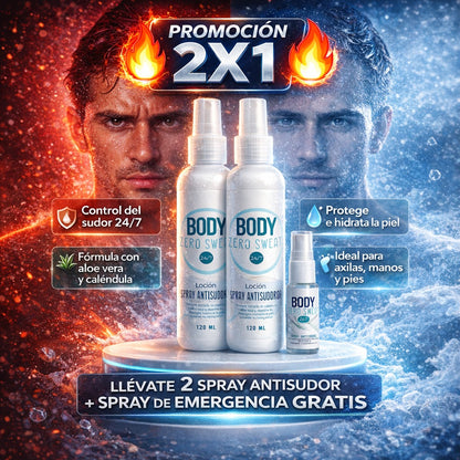 SPRAY FIN AL SUDOR 2X1 -GRATIS SPRAY DE EMERGENCIA