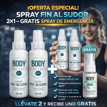 SPRAY FIN AL SUDOR 2X1 -GRATIS SPRAY DE EMERGENCIA