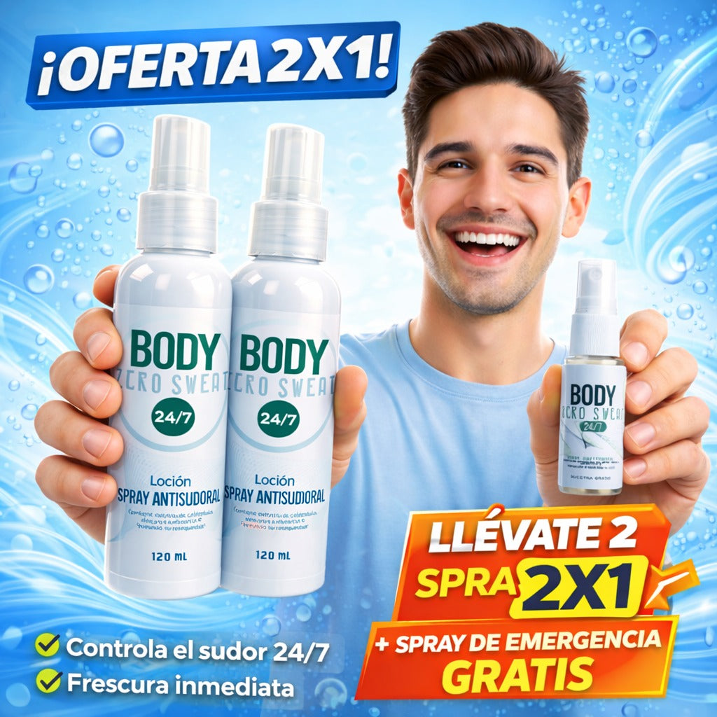 SPRAY FIN AL SUDOR 2X1 -GRATIS SPRAY DE EMERGENCIA