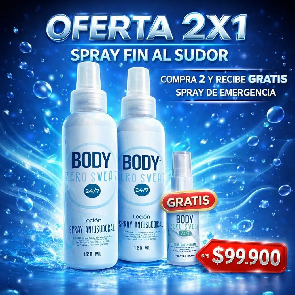 SPRAY FIN AL SUDOR 2X1 -GRATIS SPRAY DE EMERGENCIA