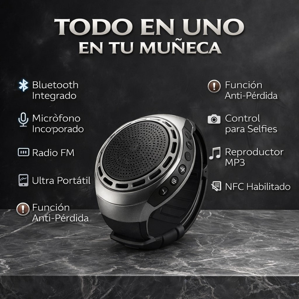 PARLANTE PORTÁTIL EN TU MUÑECA- Música libre donde vayas