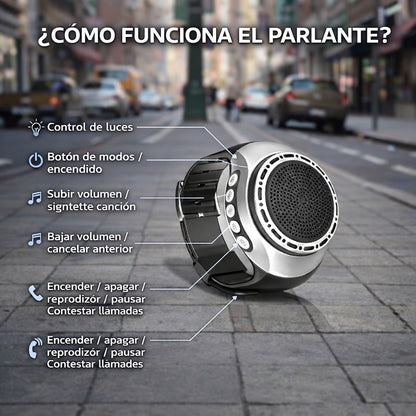 PARLANTE PORTÁTIL EN TU MUÑECA- Música libre donde vayas