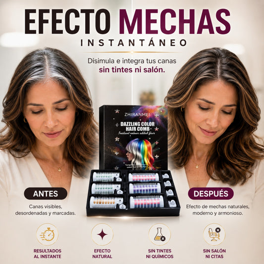EFECTO MECHAS INSTANTÁNEO – Transforma tus canas en un look moderno en segundos