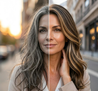 EFECTO MECHAS INSTANTÁNEO – Transforma tus canas en un look moderno en segundos