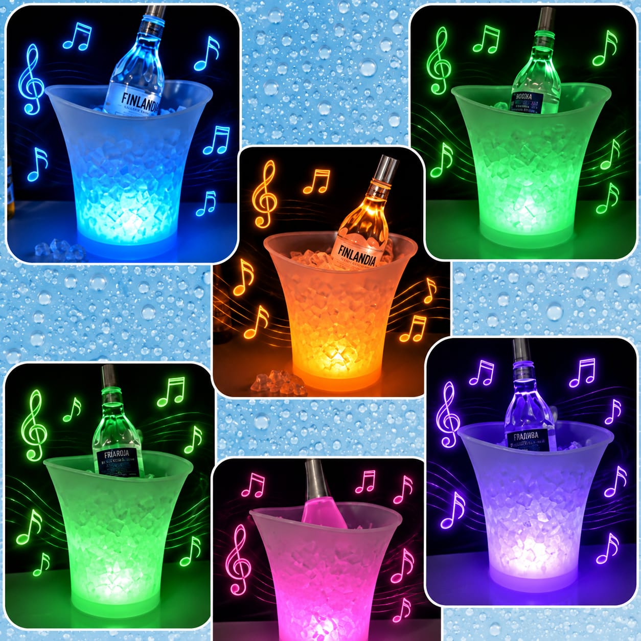Hielera Rumba LED - Tu fiesta cambia cuando se prende la hielera.