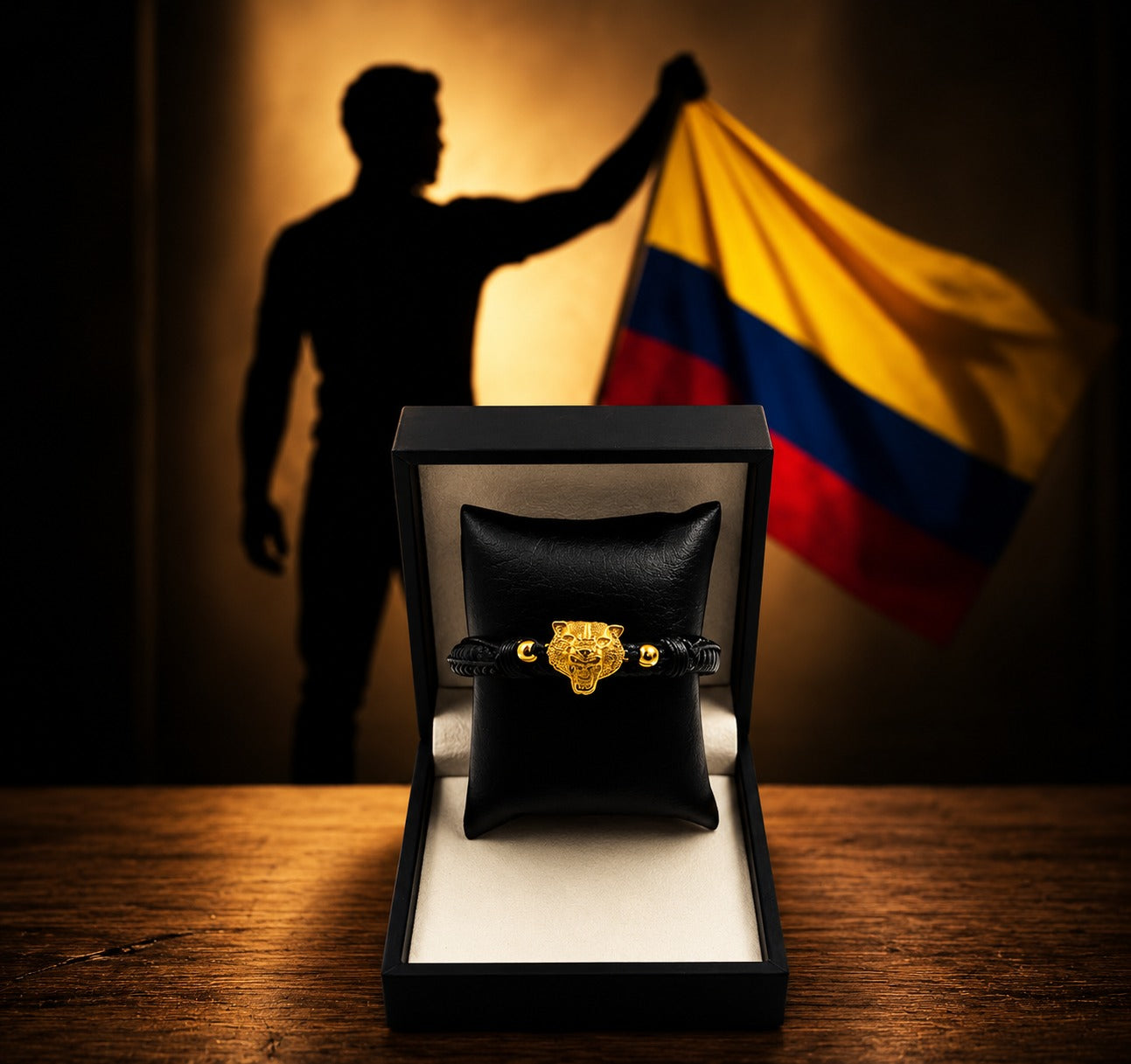 Garra de tigre: Pulsera bañada en oro + estuche premium