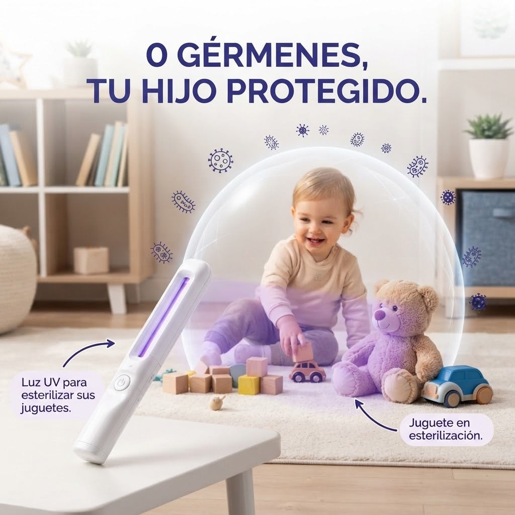 Lámpara UV: Esteriliza Juguetes en Minutos -Tu Aliada Contra los Gérmenes