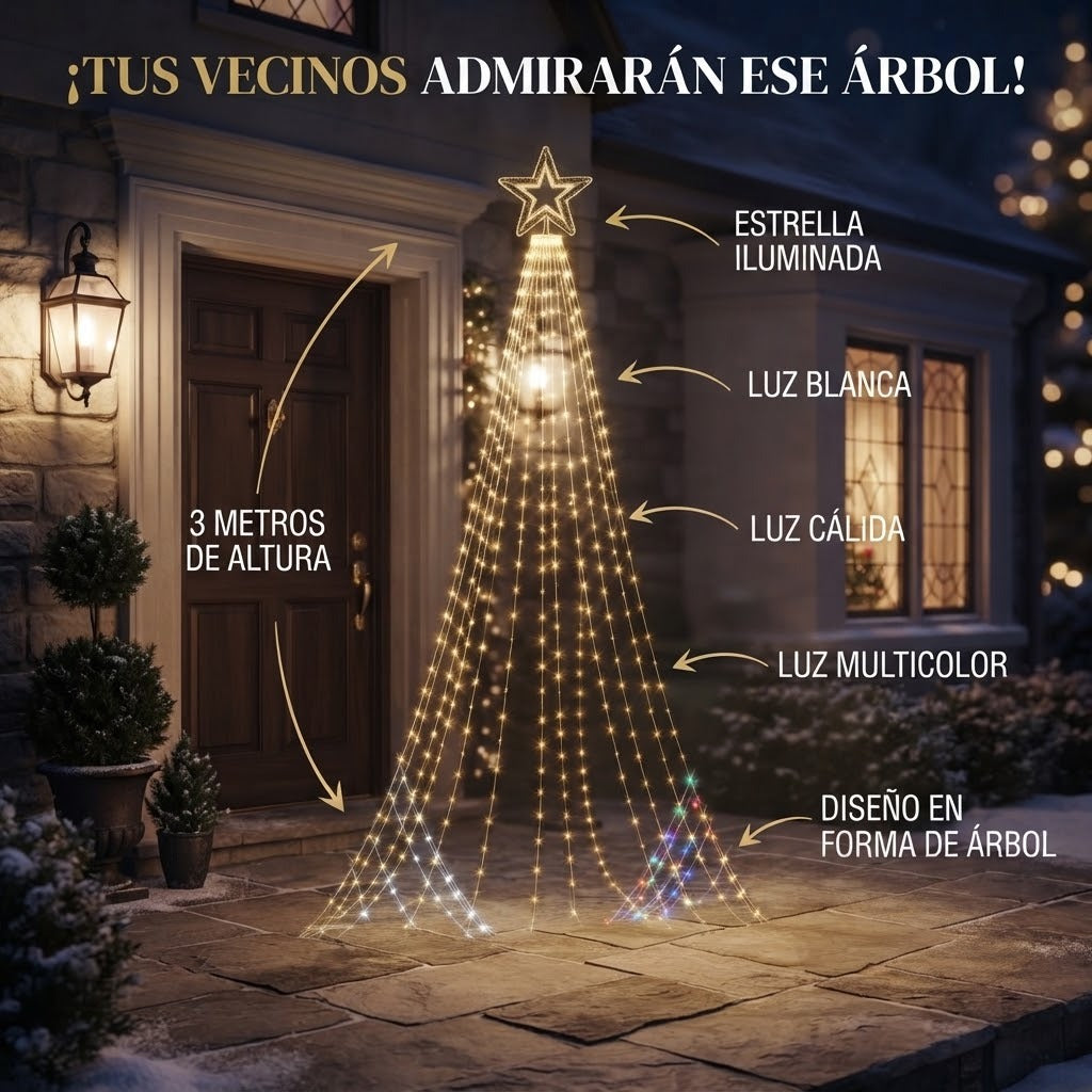 ALUMBRA 3 METROS, ARBOL NAVIDEÑO