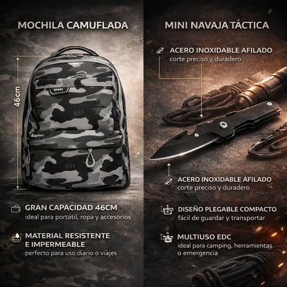 BOLSO SUPERVIVENCIA CON MINI NAVAJA OCULTA.