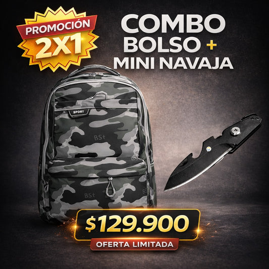 BOLSO SUPERVIVENCIA CON MINI NAVAJA OCULTA.