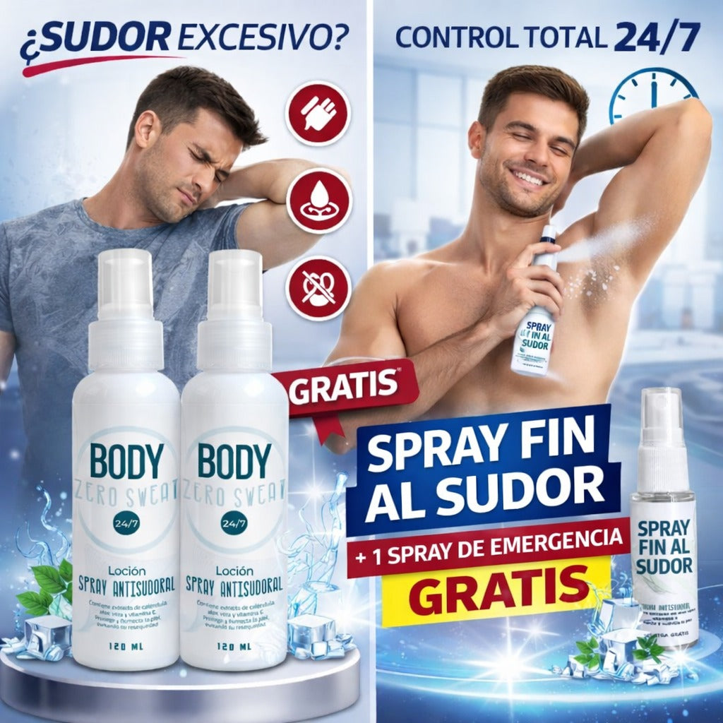 SPRAY FIN AL SUDOR 2X1 -GRATIS SPRAY DE EMERGENCIA