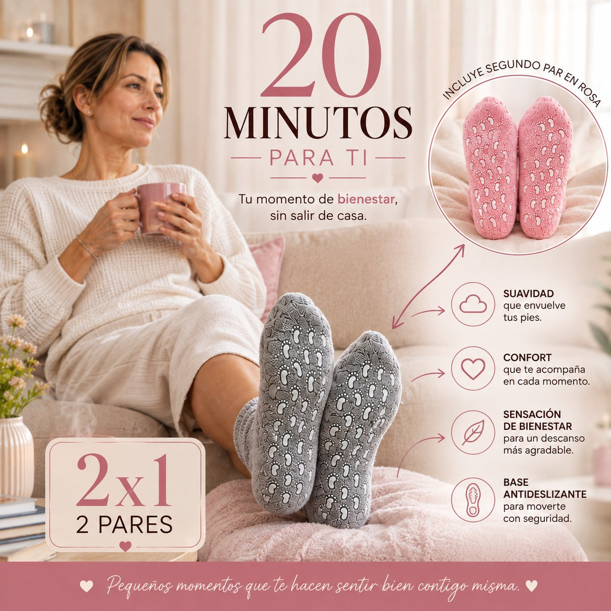 TERSA - Medias spa para pies x 2