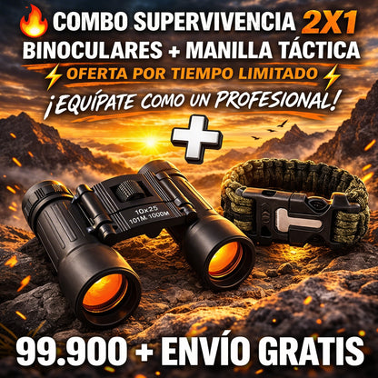 VISIÓN EXTREMA BINOCULARES PRO + MANILLA SUPERVIVENCIA