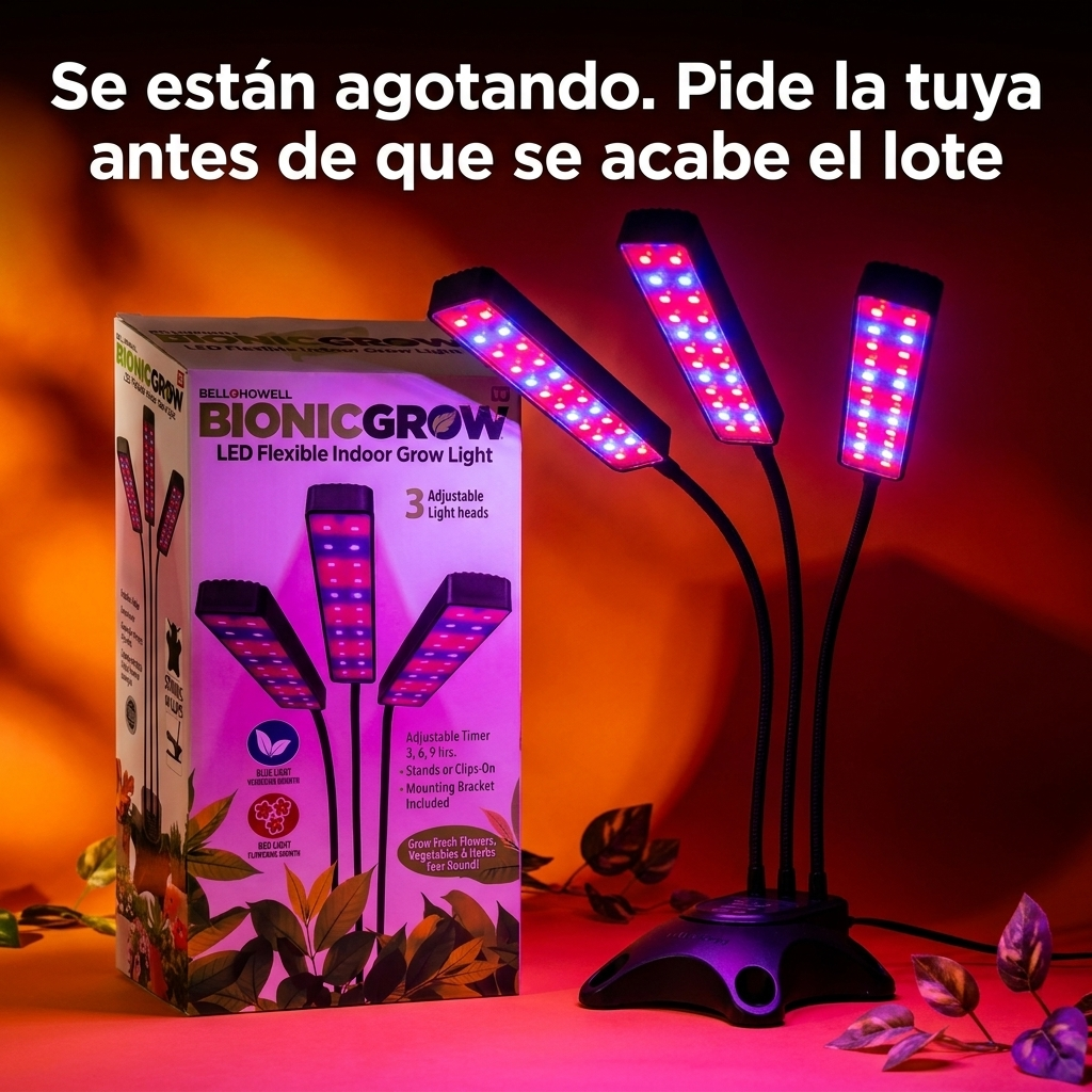 SOL INTERIOR: LAMPARA LED PARA PLANTAS FUERTES Y SANAS